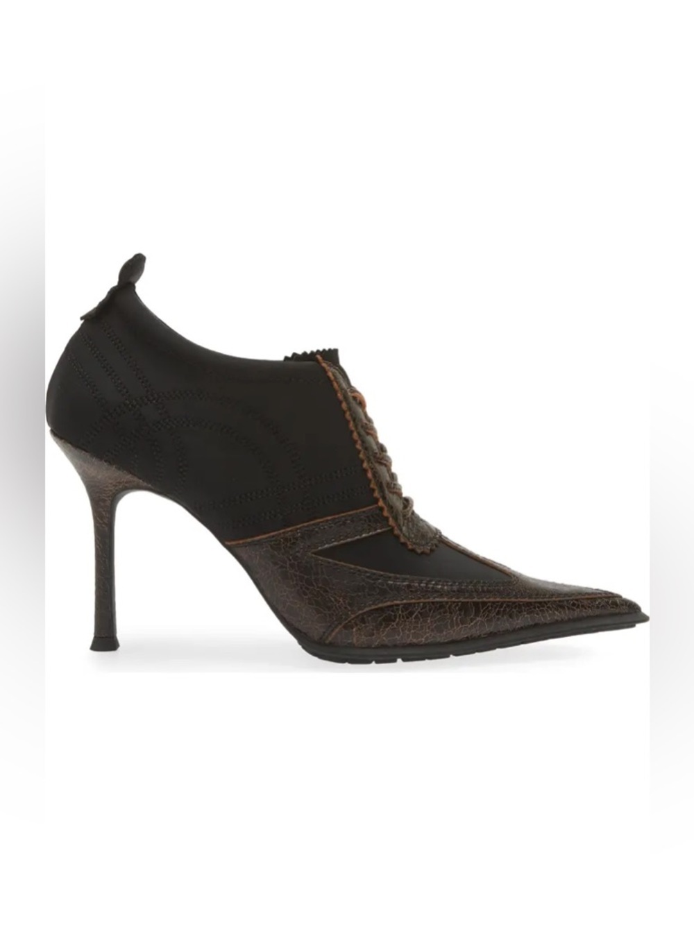 Jeffrey Campbell Rally Up Statement Pump in Black Black Brown